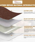 Cross-section of Leather Repair Patch Kit Self Adhesive 17x79 Inch Large Vinyl Patch Tape layers for couches and furniture.