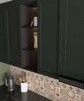 Large Dark Green Peel And Stick Wallpaper 32x118 Inches Self Adhesive Removable Vinyl Wall Covering For Cabinets with Velvet Finish