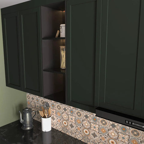 Large Dark Green Peel And Stick Wallpaper 32x118 Inches Self Adhesive Removable Vinyl Wall Covering For Cabinets with Velvet Finish