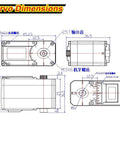 Technical drawing of Beefy 30Kg-Cm 12V Servo Motor With Magnetic Encoder And Position Feedback, TTL Control, Smart Servo dimensions.
