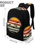 Scuba Diving Laptop Backpack For Women And Men, Printed Daypack, Large 16.5 By 12 By 6 Inches, Durable Oxford Cloth, Side View