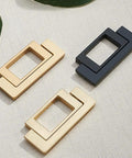 Three Edge Finger Pulls 2 Pack Concealed Cabinet Handles for Drawers and Cupboards, Zinc Alloy, in gold and black finishes