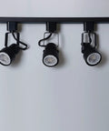 34 Inch Track Lighting Kit With 3 Way Ceiling Spot Heads, Dimmable Rotatable LED Bulbs Included, Hardwired For Kitchen Bedroom Living Room, Black Finish