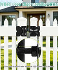 Self Closing Gate Hinge And Latch Hardware Kit For Wood And Vinyl Fences Heavy Duty Stainless Steel with adjustable distance