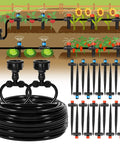 110 Ft Quick-Connect Drip Irrigation Kit For Lawn, Garden And Greenhouse - DIY Automatic Watering System with tubing and emitters