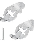 Four Piece T-Post Gate Hinge Pins Set with bolts, Heavy Duty Powder Coated Steel For Farm And Garden Gates, Rust Resistant, Quick Install