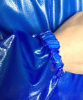Close-up of sleeve on Tough As Nails Heavy Duty Chemical Resistant Apron With Sleeves For Oil And Acid, Waterproof PVC Construction