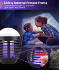 Rechargeable Mosquito Zapper For Indoor Outdoor Use, UV Light Bug Killer Attracts Mosquitoes Flies Gnats Moths No Odor Mess Free Non Toxic IPX6 Waterproof Insect Trap For Home Patio Backyard Camping