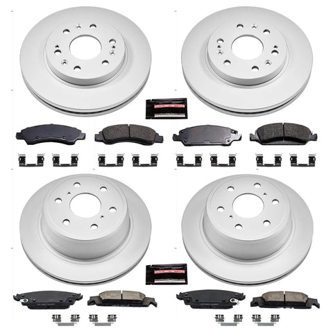 PowerStop brake kit with four fully-coated rotors and Z17 ceramic pads for Cadillac Escalade 2015–20, Silverado 2014–18