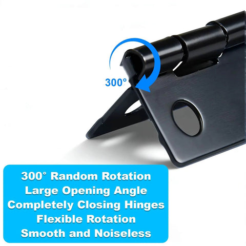 Matte Black 18x15mm Mini Hinges With 200 Screws For Wooden Boxes Jewelry Boxes Picture Frames And DIY Projects Built For Delicate Woodworking By Handy DIYers, close-up of hinge with 300° rotation feature