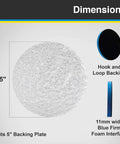 Dimensions of 5.25 Inch Microfiber Cutting Pads Pack Of 2 For Deep Scratches Removal And Swirl Mark Repair
