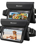 2 Pack Waterproof Fanny Packs For Women And Men With IPX8 Submersible Dry Pouch Belt Bag featuring touchscreen window