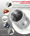 Heavy Duty Tubing Reamer Kit For One Quarter To One And A Quarter Inch Pipes Inner Or Outer Deburring Tool Dual Reamers Replaces 29983 Model 223S Works On Aluminum Copper Stainless Steel Galvanized PVC Tubing image with pipe materials