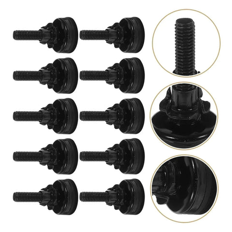 15Pcs Heavy Duty Furniture Levelers Replacement Metal Leveling Feet For Stable Installations On Uneven Floors, Eliminating Wobble, Vibration, And Noise With Smooth, Quiet Performance, black threaded feet