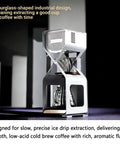 Premium Electric Ice Drip Coffee Maker With Glass Carafe And Led Touchscreen For Smooth Cold Brew At Home, hourglass design.