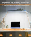 Task Lamp With Clamp For Desk Or Workbench 23 Inch Wide Head 117 LEDs 24W 2200 Lumen Dimmable Swing Arm Light