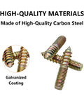 Beefy Heavy Duty Hanger Bolts Set for Wood and Furniture Self Tapping Double Headed Bolts showcasing carbon steel material
