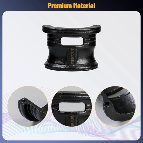 14 Piece Universal Motorcycle Fork Seal Driver Kit With 35mm To 50mm Adapters, close-up of black flange steel body