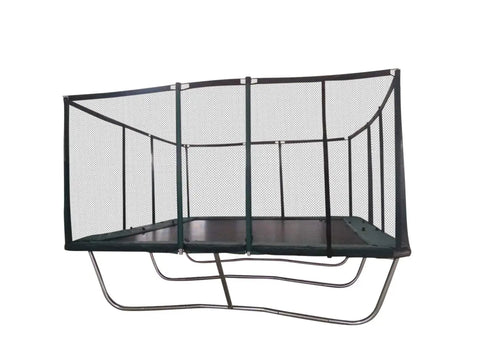 Commercial Grade Rectangle Trampoline 14x16 With Net Enclosure For Backyard Fun And Safe Jumping, Heavy Duty 750 Lb Capacity