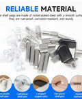 Heavy Duty 121 Piece Cabinet Shelf Support Pegs Kit Featuring Durable Wood Shelving Styles And Closet Storage Nickel Plated Steel Hardware Rust-proof various shelf pin types