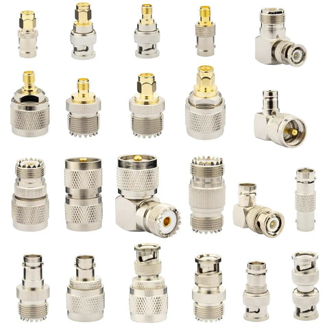 22 Piece SMA To BNC UHF Antenna Adapter Kit For Ham Radio CB Radio Scanner And SDR Coaxial RF Connectors Includes Male And Female Adapters