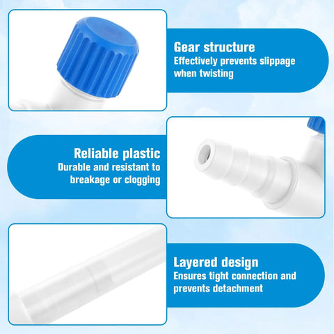 Pro Grade T Shaped Aquarium Air Valve Set 10 Pcs For Three Sixteenths Inch Inner Diameter Airline Tubing with gear and layered design