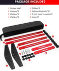 Components of Aluminum Stair Tread Template Tool 8 To 60 Inch Jig For Accurate Angle Length And Depth Measurement Pro Grade Stair Gauge