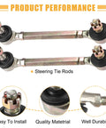 Steering Tie Rod End And Tie Rod Link For ATV Quad Four Wheeler Ball Joint Accessories Fits 50cc 70cc 90cc 110cc 125cc 150cc 200cc 250cc Pack Of 2 Durable Replacement Parts, two bronze tie rods