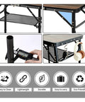 Details of Foldable Picnic Table With Adjustable Heights Portable Camping Table Made Of Aluminum And Metal Lightweight Outdoor Card Table