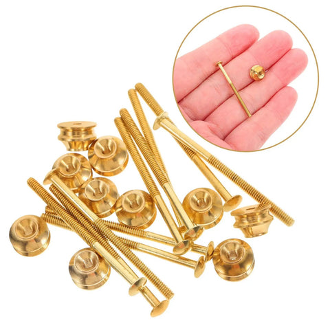 Antique Brass Teapot Knob Screw Set With Copper Nuts 10 Piece Replacement Hardware Kit For Furniture And Instrument Repair