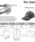 Im Sexy And I Tow It Vintage Camping RV Hat For Men Adjustable Strap Cap size display with measurements
