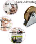 Heavy Duty 1.5 Inch Bearing Wheel Wire Rope Pulley Block With Triangular L Bracket For Lifting 300 Pound Capacity Supported By Quarter Inch Rope Suitable For Indoor Outdoor Doors Windows Shutters Furniture Fittings Cabinets And Drawers, 1.5 inch bearing steel pulley