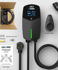High Performance Level 2 EV Charger 40 Amp 9.6 KW Fast Charge 240 Volt NEMA 14-50 Plug with accessories and user manual.