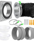 Heavy Duty Magnetic Dryer Vent Connector Kit with Airtight Seal, 3.28 ft 4 inch duct, clamps, durable aluminum foil hose