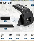 4 Piece Roof Rack Mounting Bracket Set For Jeep Wrangler JL JK 2007 2024 Gladiator JT Cherokee XJ 1984 2001 with dimensions