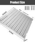 16 By 16 By 0.8 Inch Aluminum Fixture Plate 6061 Anodized CNC Ready For Precision Milling with bolts, 8mm holes, 1/4-20 threads