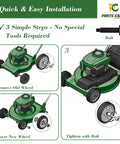 Installation steps for Two Heavy Duty Replacement Front Drive Wheel Gear Assemblies For Toro 22 Inch Recycler Lawn Mower