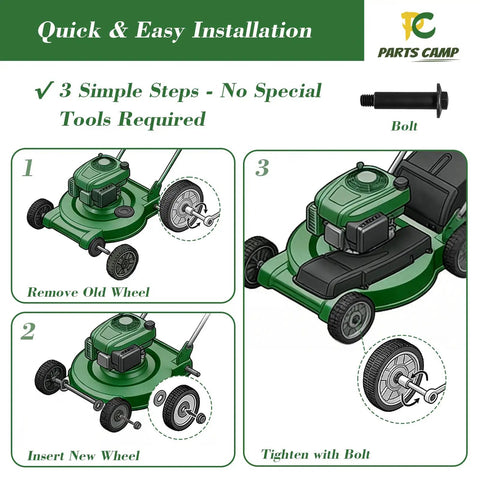 Installation steps for Two Heavy Duty Replacement Front Drive Wheel Gear Assemblies For Toro 22 Inch Recycler Lawn Mower