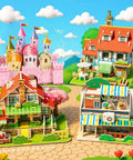 Colorful foam models including castles and houses, showcasing kids' puzzle science kit features for creative learning.