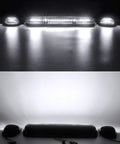 Three Piece Smoke Lens 30 LED Cab Marker Lights Kit With Wire Pack For Silverado Sierra Trucks illuminated on a dark surface