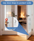 Ditch The Door Swinging Wild And Save Your Paint With These Heavy Duty Floor Mounted Door Stop Pair Black Anti Slam Wall Protectors Tight Gap Fit Solid Core Home Essential in an interior setting.