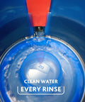 RinseClean Spin Mop And Bucket System For Clean Water Mopping Lets You Clean With Clean Water From Start To Finish dual-tank design