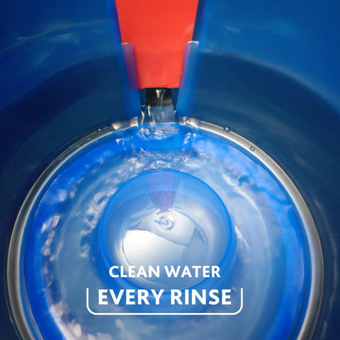 RinseClean Spin Mop And Bucket System For Clean Water Mopping Lets You Clean With Clean Water From Start To Finish dual-tank design