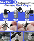 Pro Grade Stainless Steel Grease Zerk Fittings Kit 73 Piece M6 M8 Metric Set With 180 45 90 Degree Angles Caps And Wrench