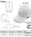 Diagram and side view of My Favorite Granddaughter Gave Me This Cool White Men Adjustable Cap Hat With Washed Cotton Look