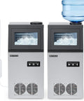 Heavy Duty Ice Maker Machine 110 Lbs Per Day Freestanding Commercial Ice Maker With Dual Water Inlets 24 Lb Storage Bin