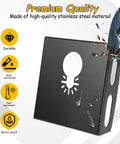 2-Pack Square Slot Cutter Set For Oscillating Multi-Tool showing durability and anti-corrosion features in black steel