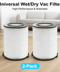 Two VF4000 Replacement Filter Two Pack For 5 To 20 Gallon Wet Dry Vacs Compatible With Husky 6 To 9 Gallon Units And Craftsman Vacs Made After 1988 on hardwood floor