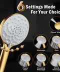 Dual Rain Shower Head With 12 Inch Extension Arm And Six Setting Handheld Combo Boost Your Shower Game