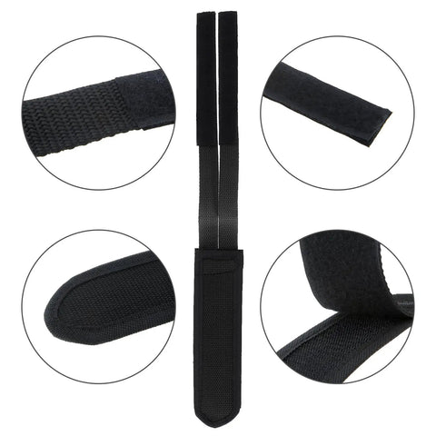 One Pair Velcro Bike Straps For Pedals, Nylon Foot Binding Straps with close-up details of material and stitching